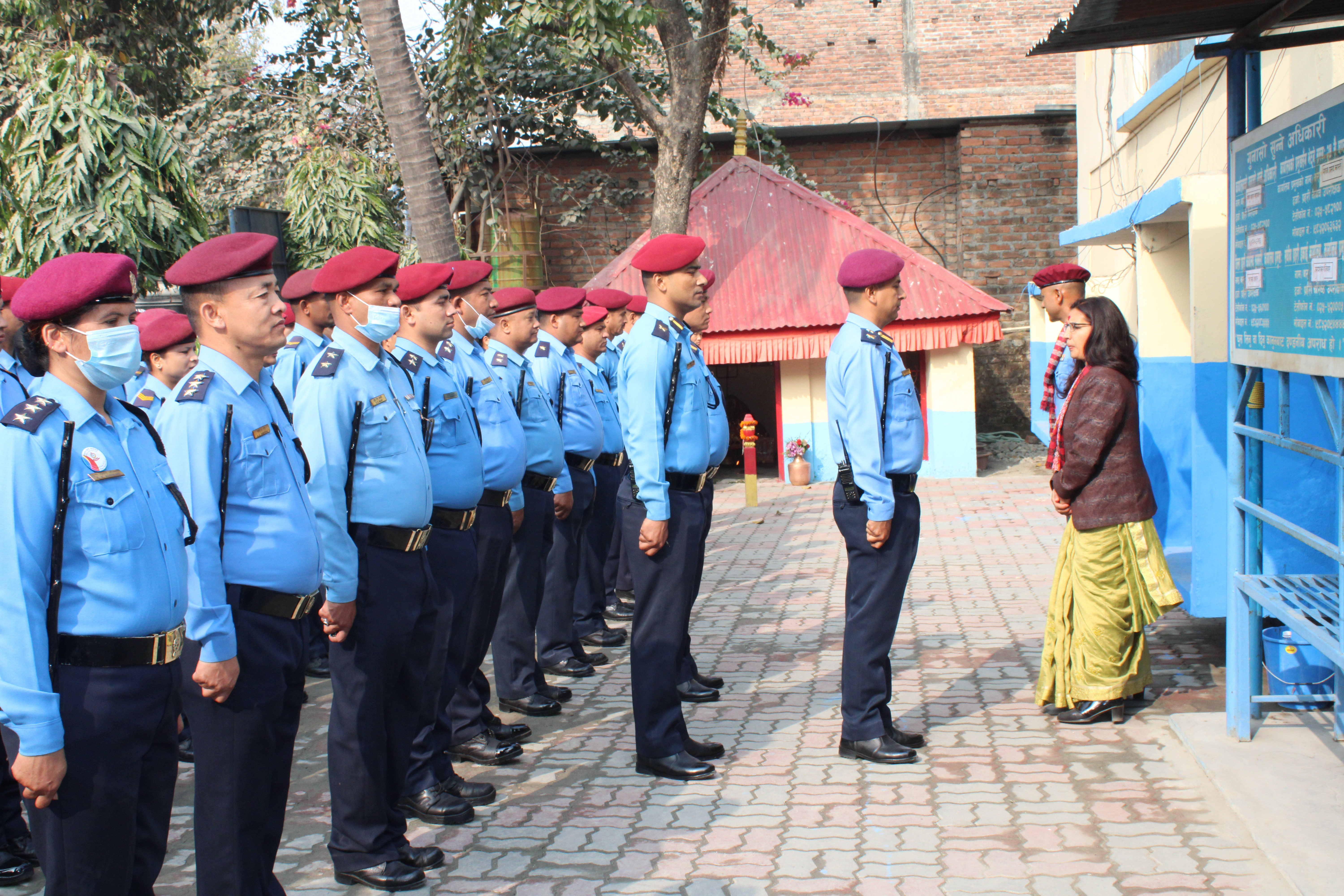 Monitoring and inspection of area police office, Itahari by Chief District Officer. Date:- 2079/11/12th, Friday